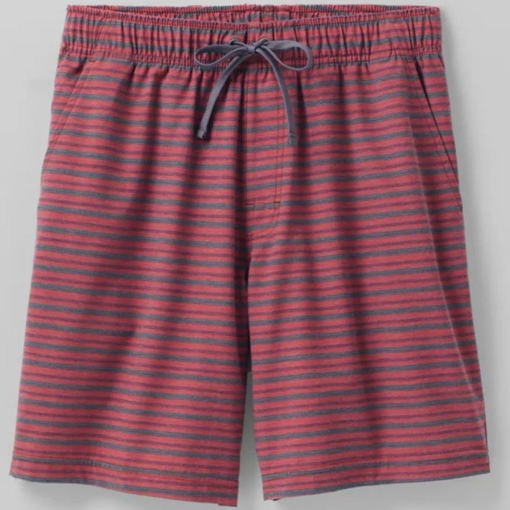 Prana Shorts Mens Large Metric E-Waist Short Rust Stripe Water-Friendly 8"